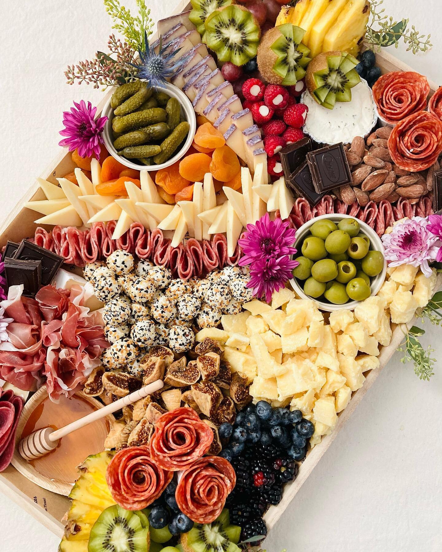 How many rivers are on this charcuterie board?