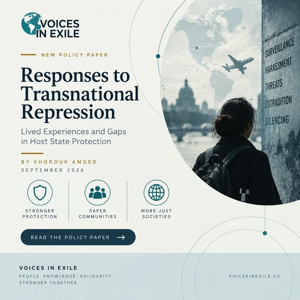      
  

 
  
     
 
 
 
 
 Responses to Transnational Repression: Lived Experiences and Gaps in Host State Protection — Voices in Exile 
 
/* ============ TOKENS — deep petrol blue / vigilance teal / rust identity ============ */
:root{
  --ink:#1