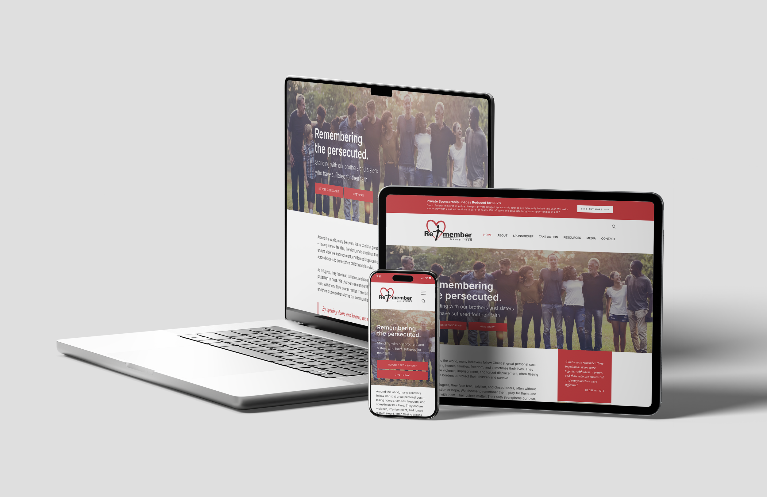 Remember Ministries Wix Website Redesign
