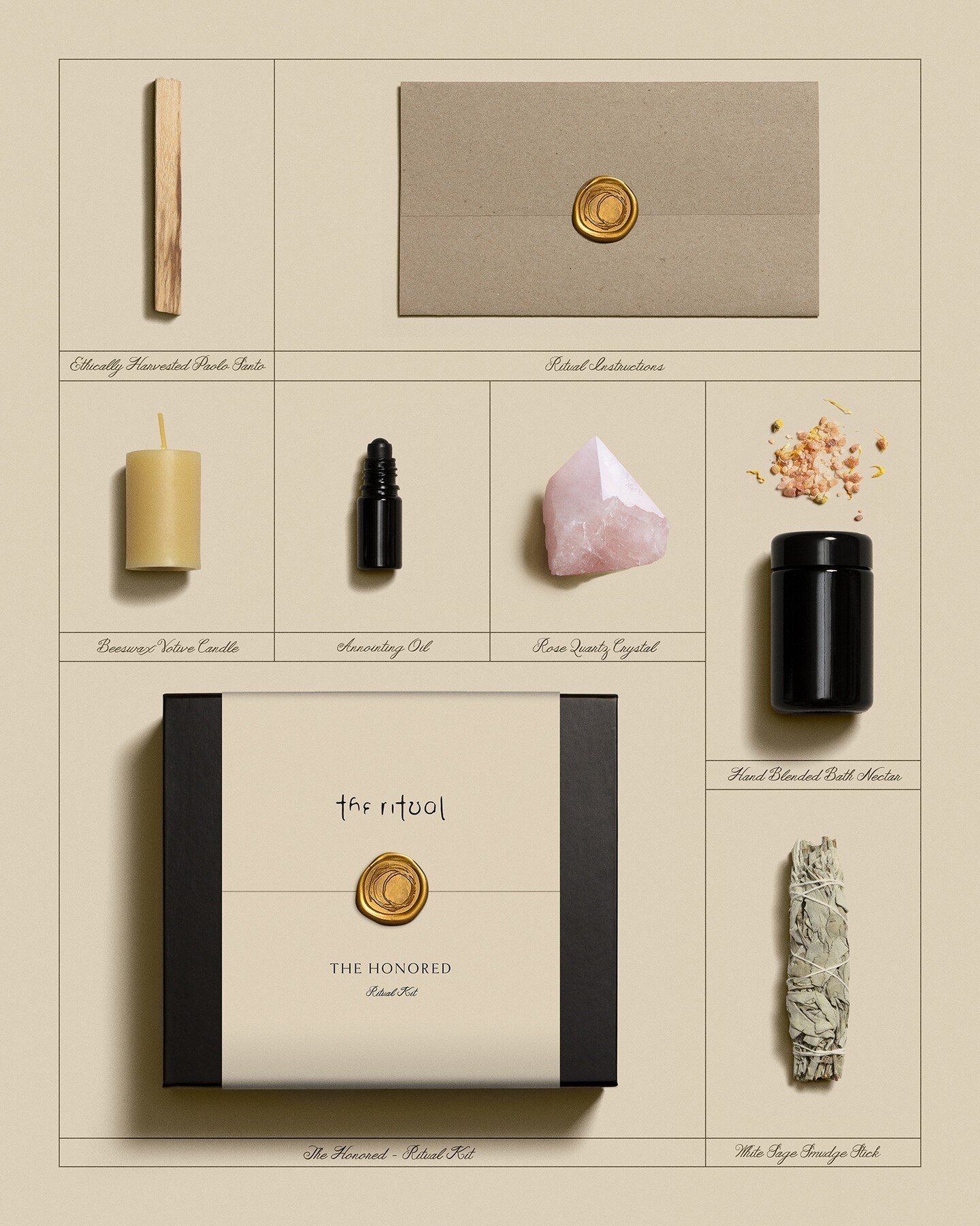 Packaging design, art direction, and photography for @theritual's 'The Honored' Ritual Kit, an exclusive creation dreamed up for @konmari.co