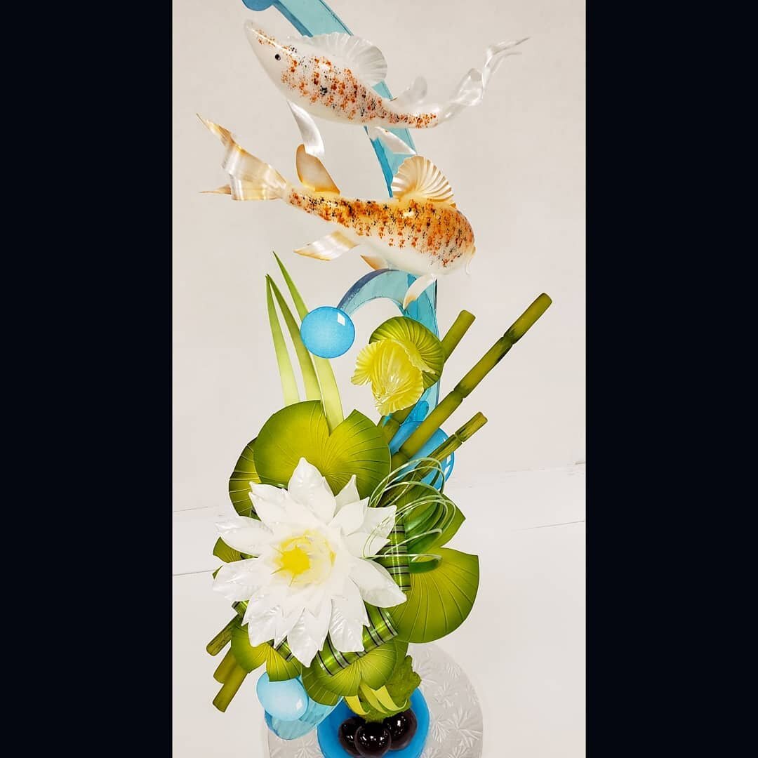 Finished a Koi sugar piece with my aspiring and talented seniors this week. Each of them made theirs with some individual flair and creativity. Fun was had, fingers were burned, artistic expression was achieved.

#sugarshowpiece #jwupvdculinary #past