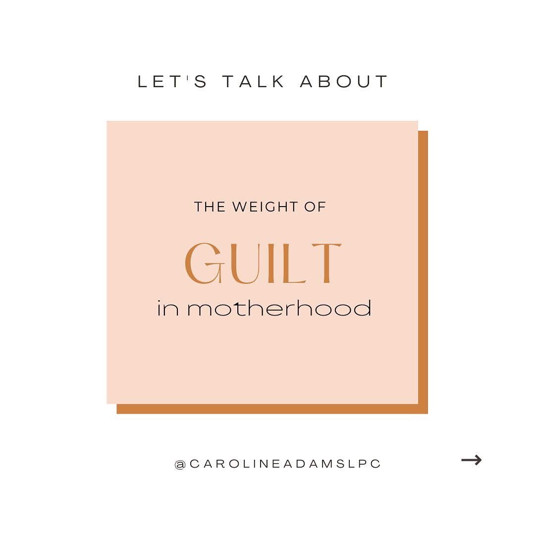 Guilt might be the main emotion that comes up the most with clients.

Swipe through for&hellip;

➡️guilt in motherhood
👉🏽guilt v. shame
🙈why I think that mothers specifically feel an unhelpful &amp; heightened level of guilt

🌟Follow along for my