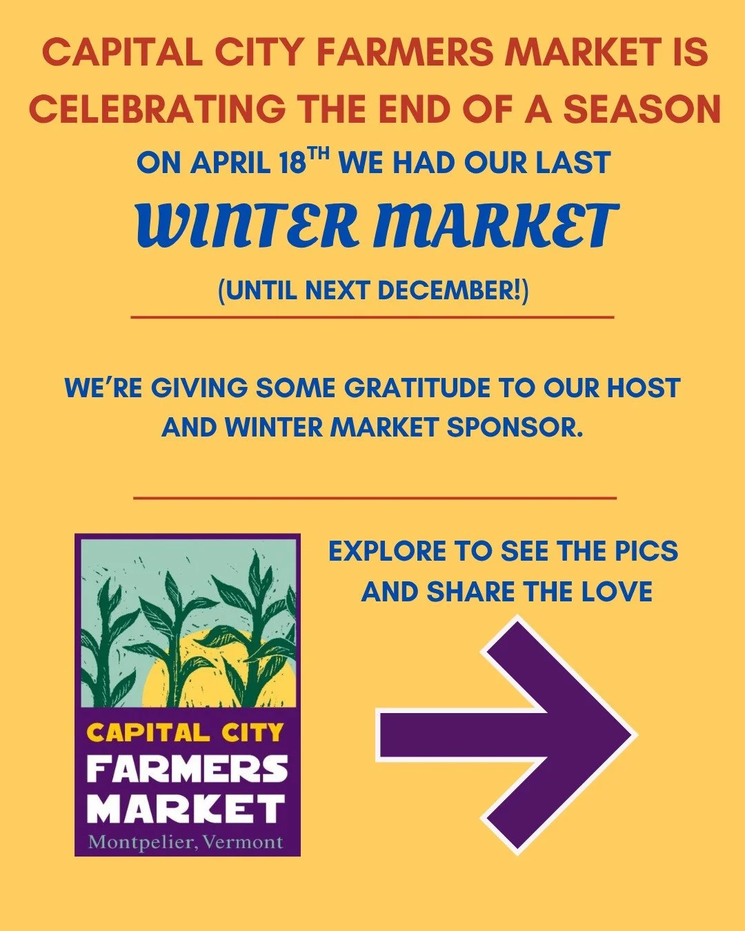 This is our last Winter Market appreciation post! 

Please help us give some love to Alumni Hall, the home of The New School of Montpelier. You can rent out this beautiful space- see the slides for more information. 

We also want to thank L.V. Clean