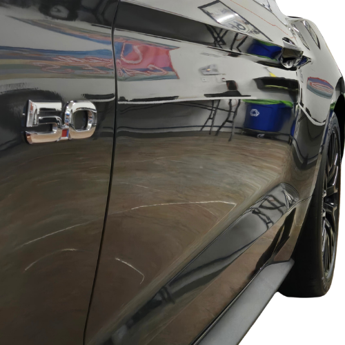 Reflection of a polished vehicle