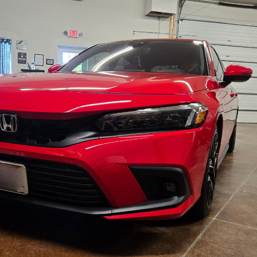 Red honda ceramic coated