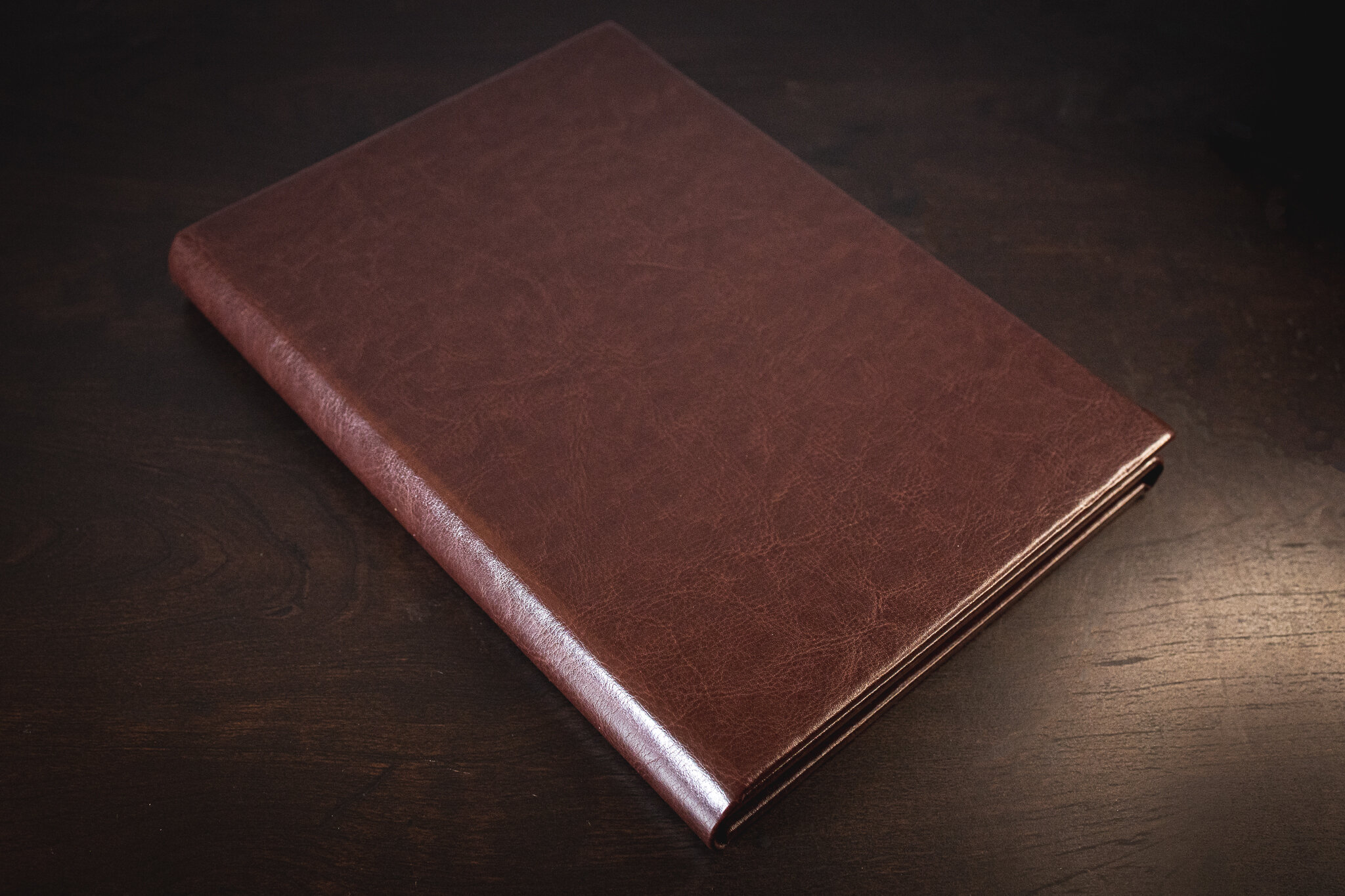 Leather Slim A5 Notebook / Planner Cover - Crazy Brown