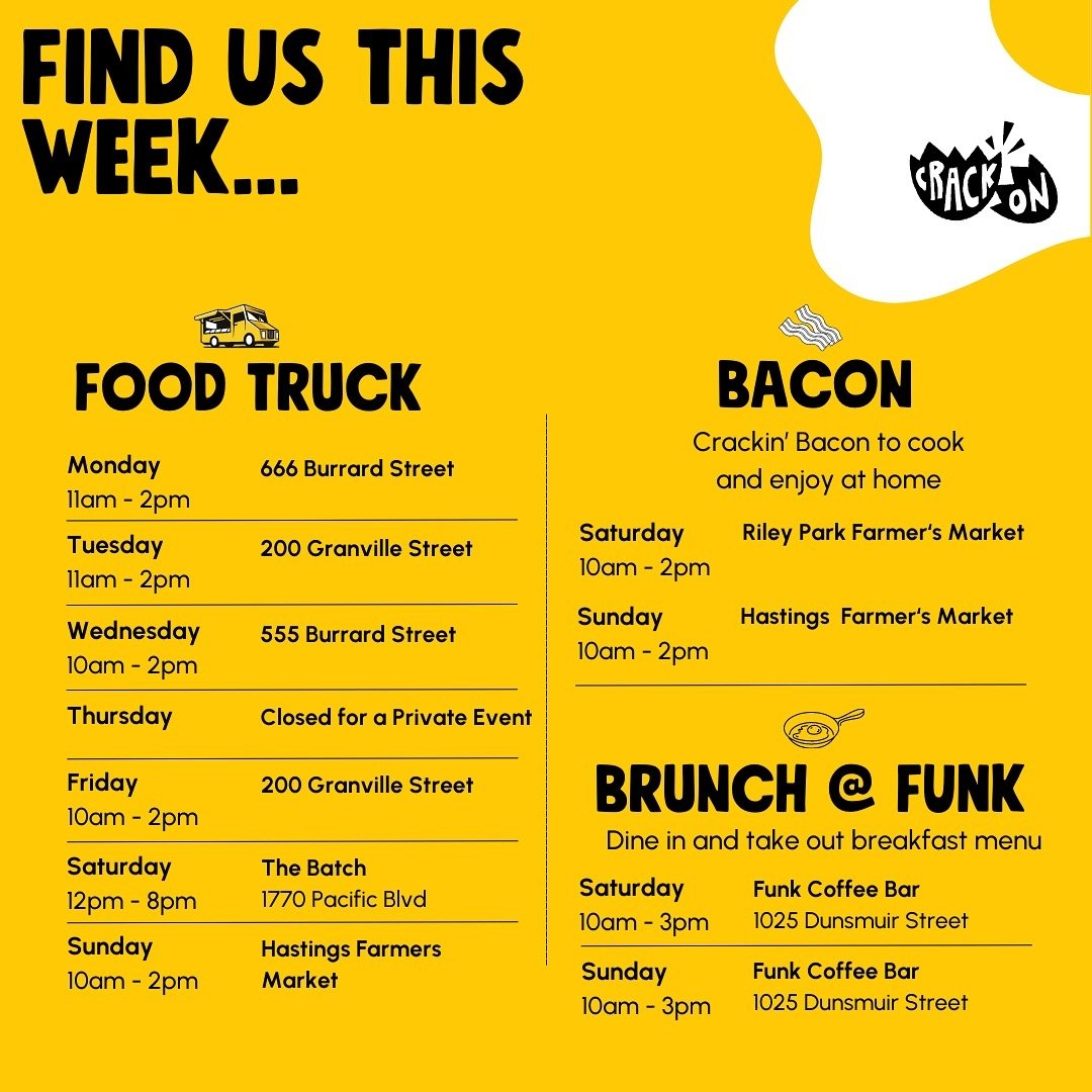 #crackon #supportlocal #vancouverfoodtruck #vancouverfoodie #vancouverbreakfast #yvrfood #vancouverfood #vancityeats #vancityfood #dishesvan #dishedvancouver #supportsmallbusiness #604eats #vancouverisawesome #scoutmagazine #curiocity #georgiastraigh