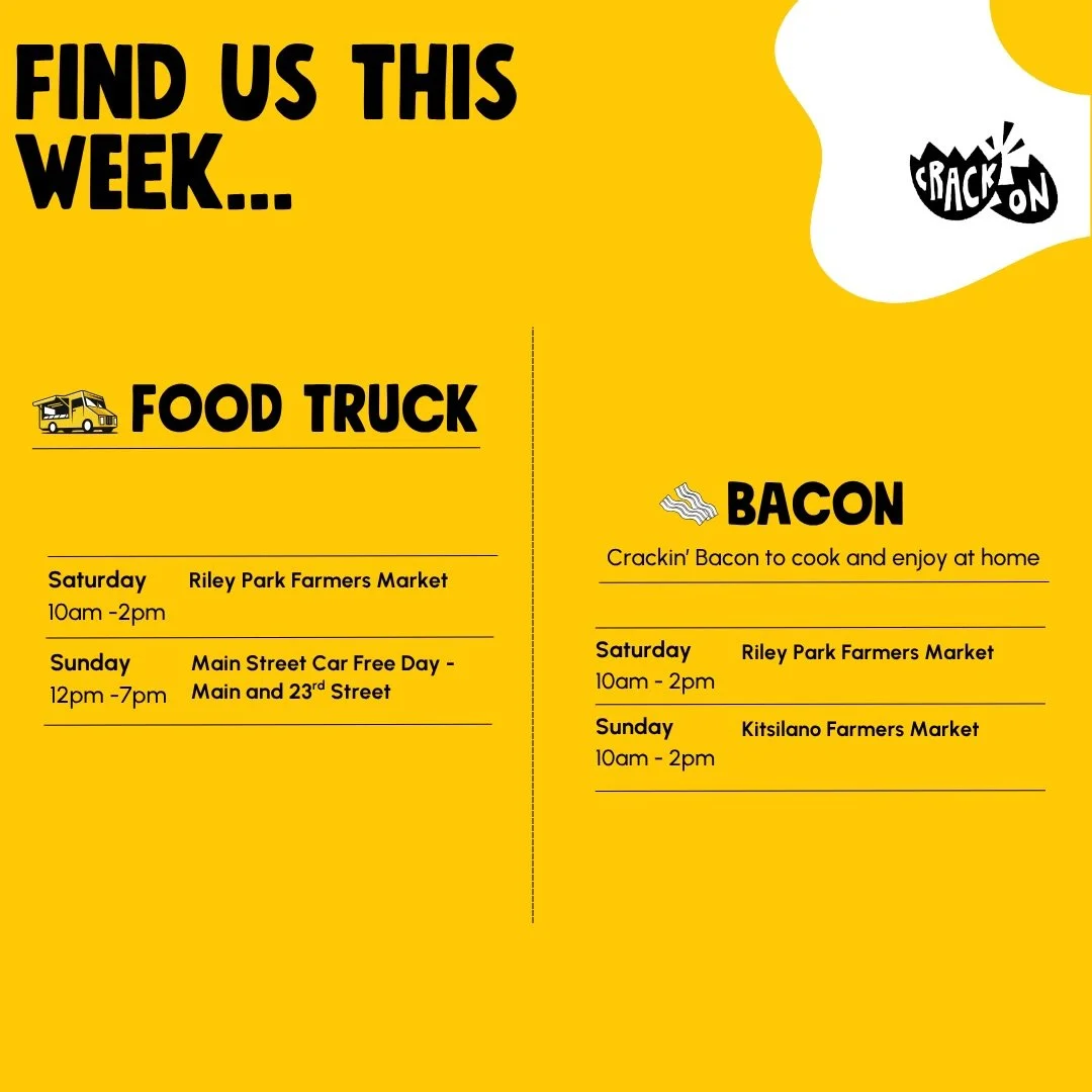 THIS WEEKEND 🚚🍳

We&rsquo;re out and about serving up the good stuff all weekend, and finishing it off with a BIG one 👀

🔥 CAR FREE DAY &mdash; MAIN STREET
📍 Main Street
📅 Sunday

We&rsquo;ll be rocking up, firing up the grill and slinging your