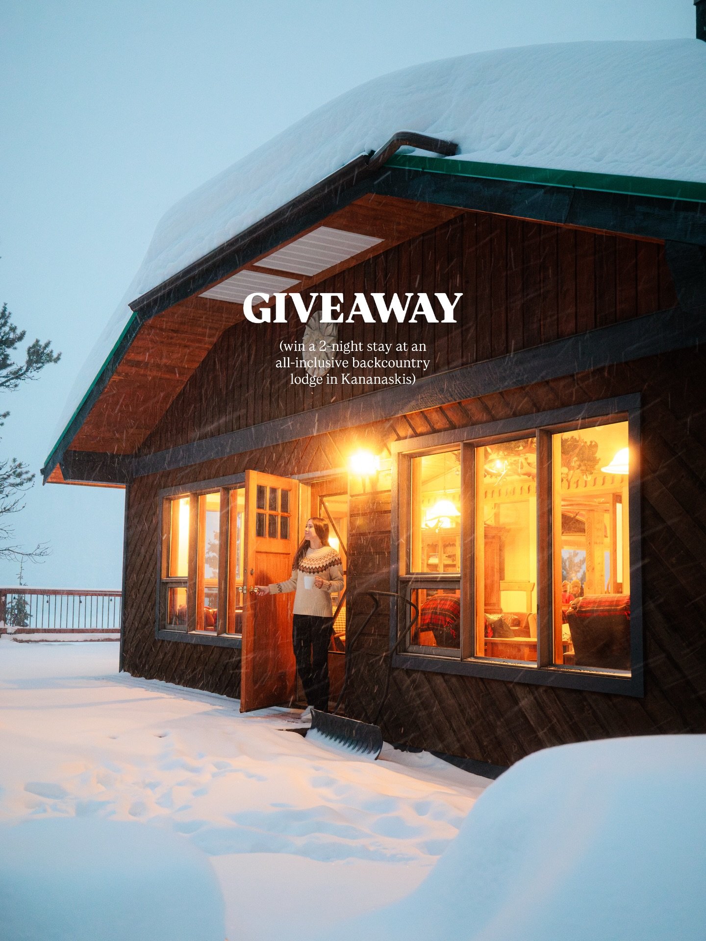 Kananaskis Backcountry Lodge GIVEAWAY CLOSED 🏚️❄️ (winner is @mig.ab!!)

Want to escape to a cozy, all-inclusive lodge in the Canadian Rockies with your favorite person? Win a 2 NIGHT STAY for two at @mountengadine!

This secluded backcountry lodge 