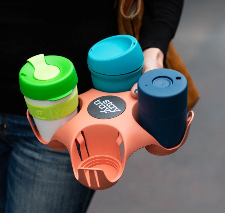 STAY TRAY 100% RECYCLED 4 CUP DRINK HOLDER positive feeds sustainable gift hampers.png