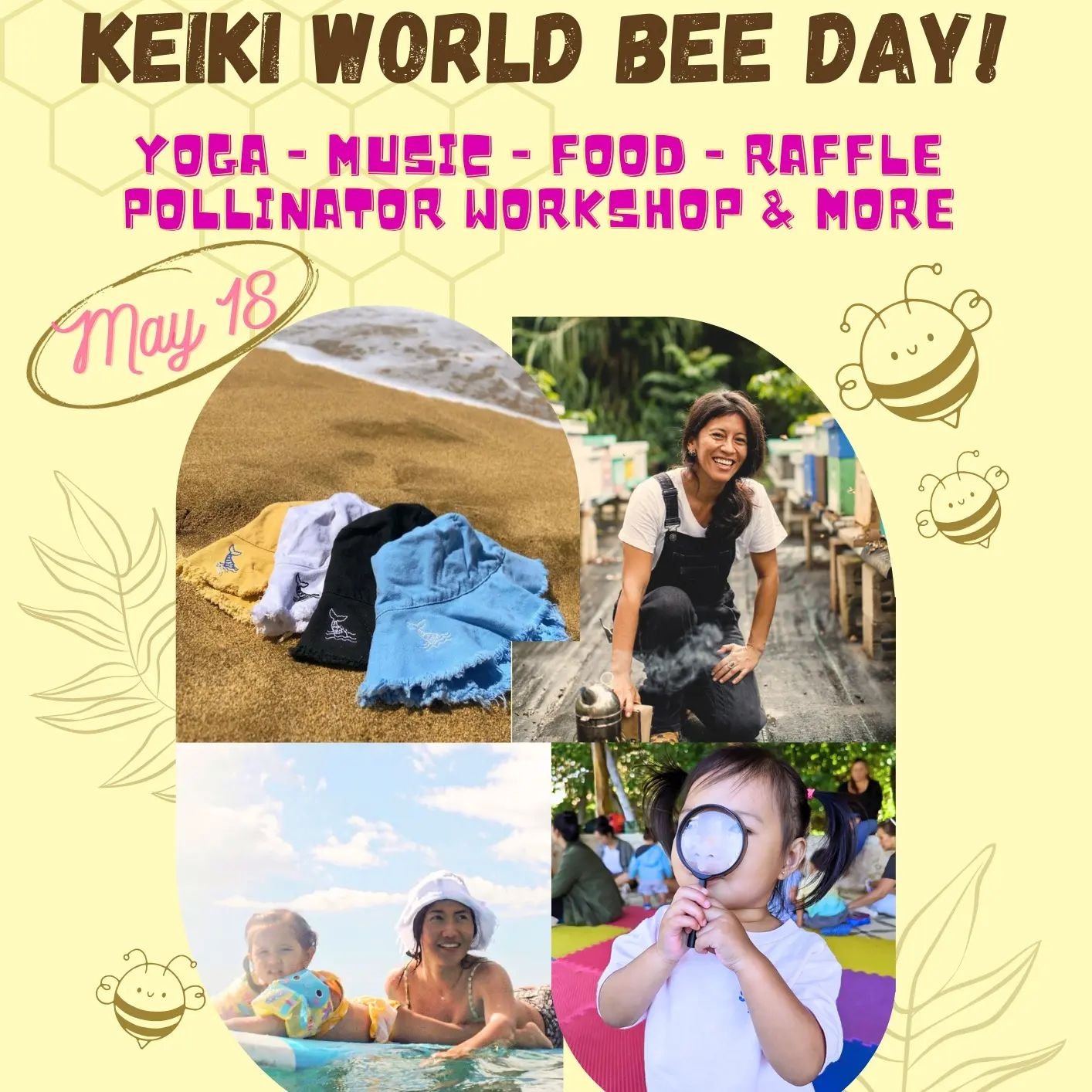 📣 Beelieve x Mana Hawaii present Keiki World Bee Day on May 18, 2024...

Come join us from 2-6 PM at Keiki &amp; Plow @keikiandplow for a buzzing good time celebrating our favorite bugs and the collaboration launch party of Beelieve x Mana Hawaii!

