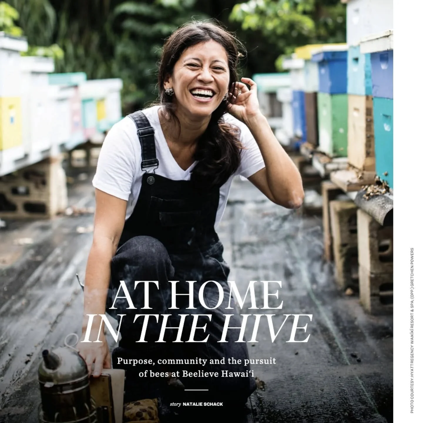 Savvy360 Spring/Summer Issue

AT HOME IN THE HIVE
story by Natalie Schack

Listen to Jasmine Joy, founder of Beelieve Hawai'i, wax poetically about her beehive removal services, her beekeeper courses, her strong connection with these insects or how b