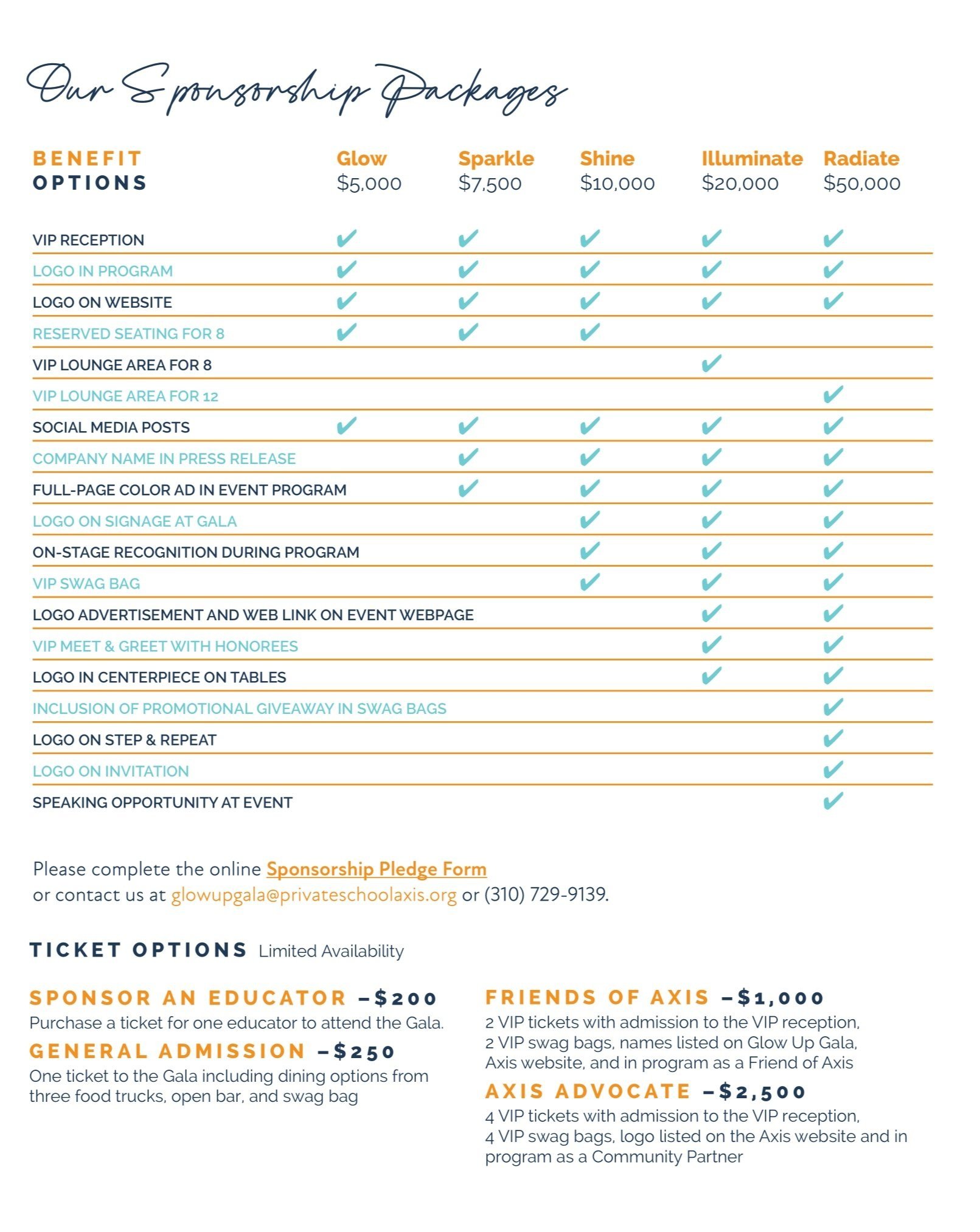 Opening Night VIP & Sponsor Packages