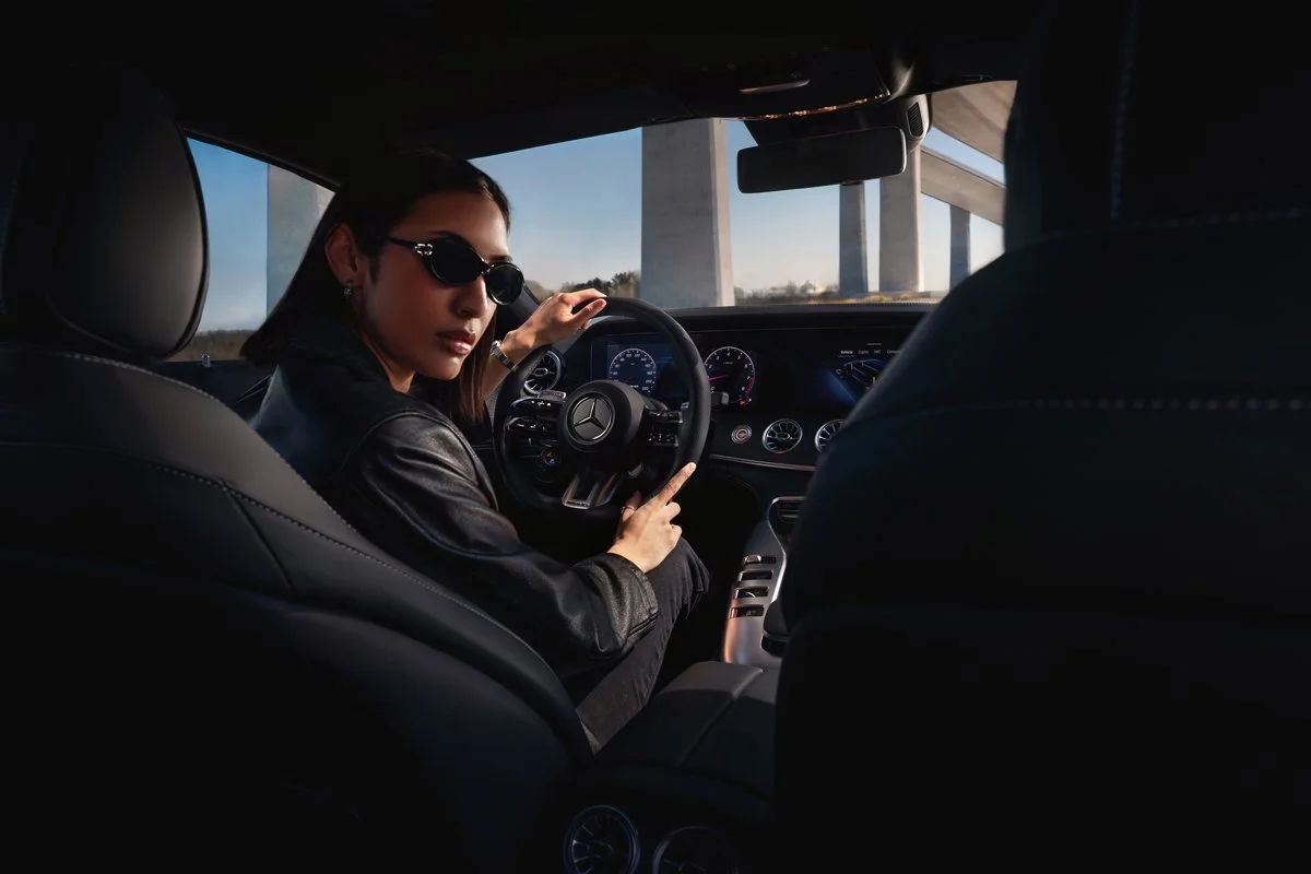 Mercedes-AMG lifestyle automotive campaign captured in Los Angeles by David Masemore, combining cinematic photography, integrated stills, and luxury brand storytelling for commercial campaigns.