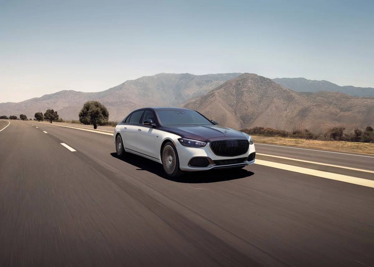 Mercedes-Maybach luxury automotive campaign photographed in Palm Springs by award-winning commercial automotive photographer David Masemore, delivering cinematic motion and campaign-ready stills for premium brands.