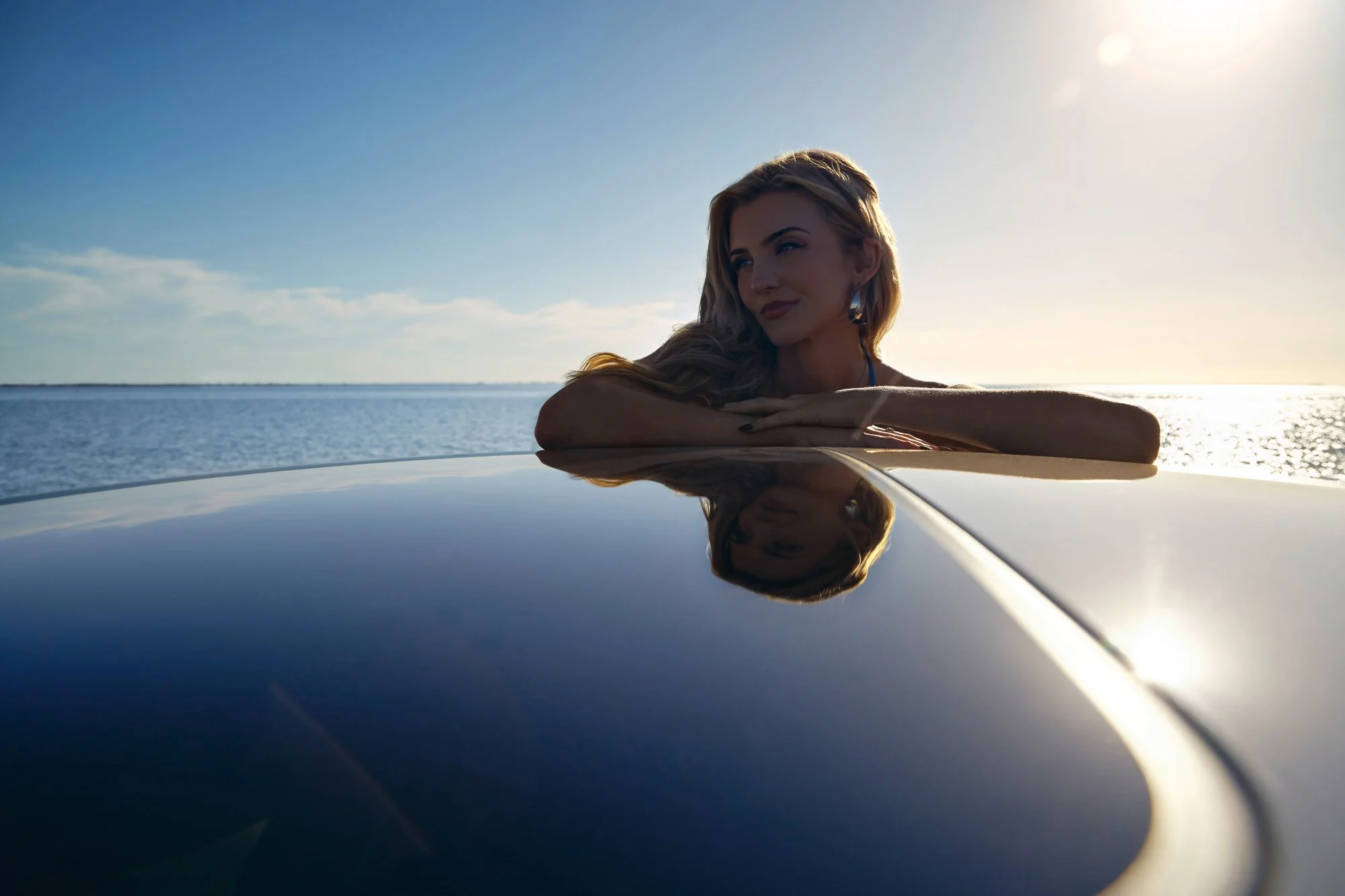 BMW M440i commercial automotive advertising photography featuring luxury lifestyle and modern campaign styling