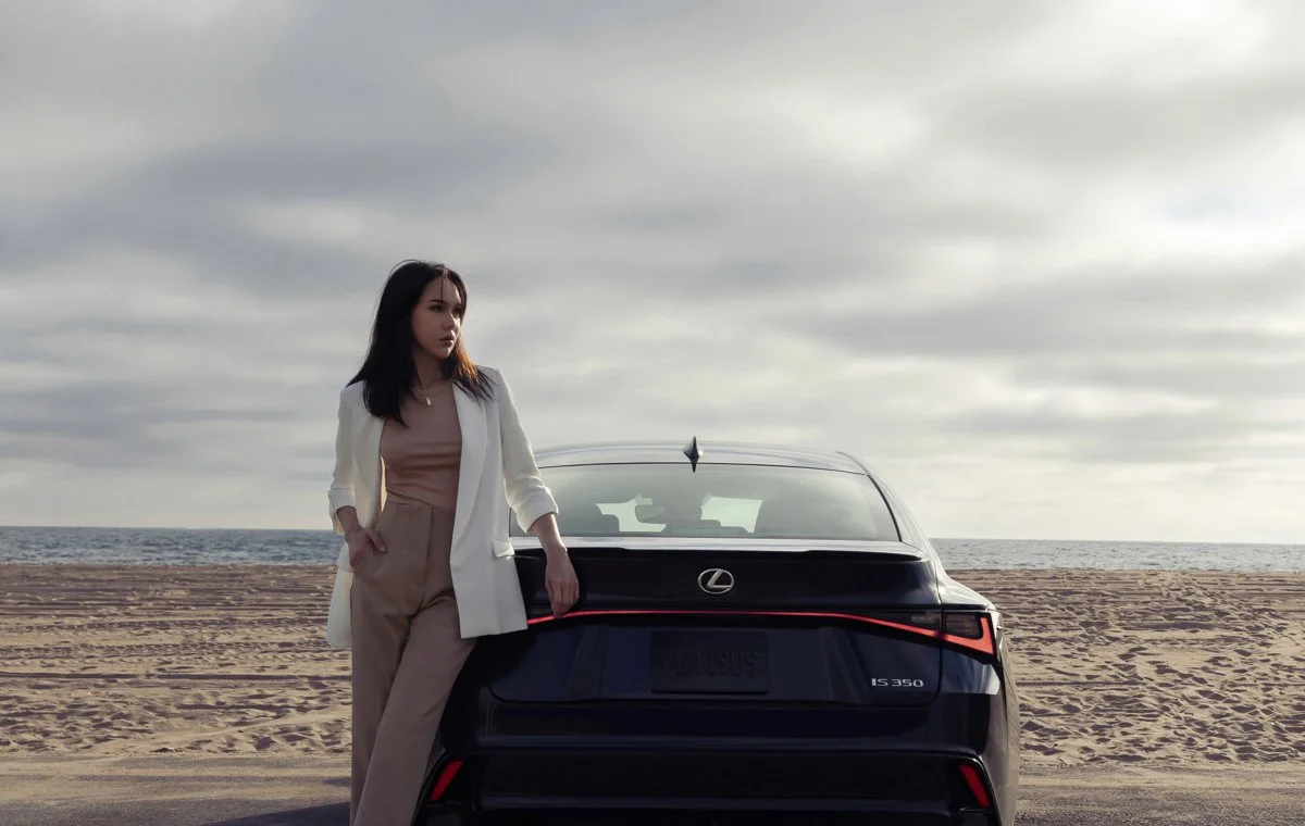 Lexus IS premium automotive lifestyle campaign captured in Manhattan Beach by award-winning commercial automotive photographer David Masemore, producing cinematic, campaign-ready imagery for luxury automotive brands.