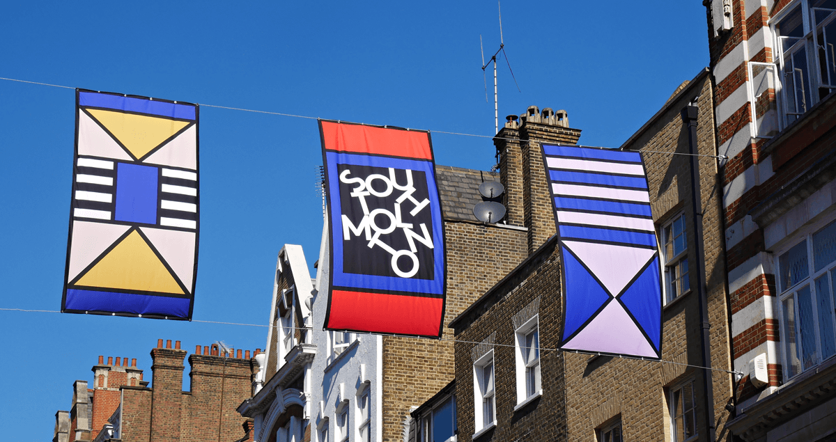 Graphic patterns take over South Molton Street