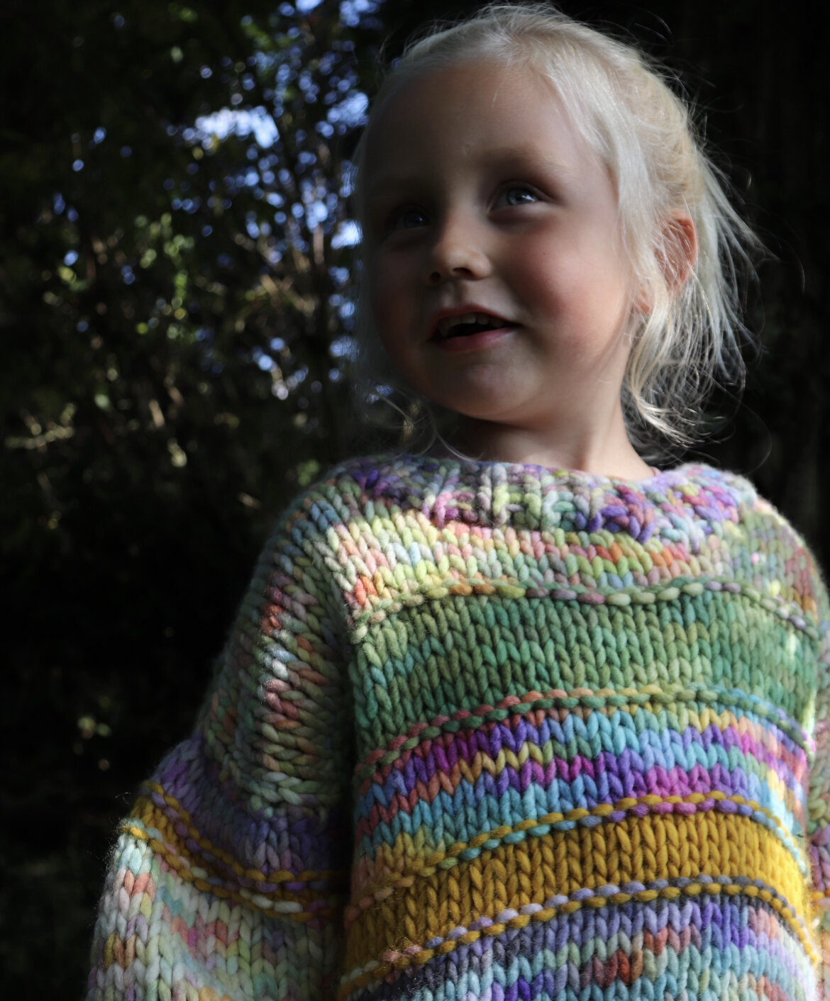 Little Rainbow Sweater - Kids Chunky Knitting Pattern. — Knit Folk