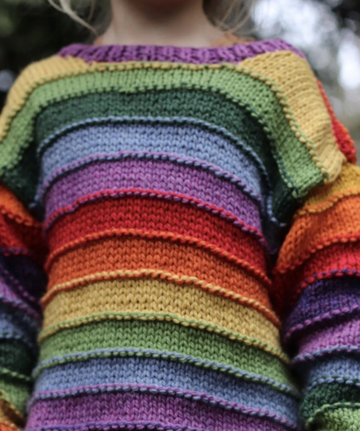 Rainbow wool sweater online