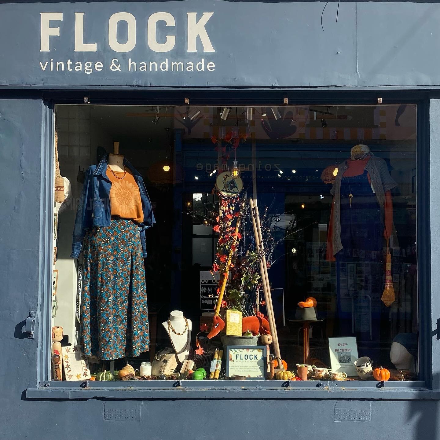 The sun may still be shining in Brighton but we are embracing the autumn with our Harvest Festival themed window.
Pop in now and check out all the wonderful new season collections 🍁🍂 and don&rsquo;t delay if you are a student as we have our annual 