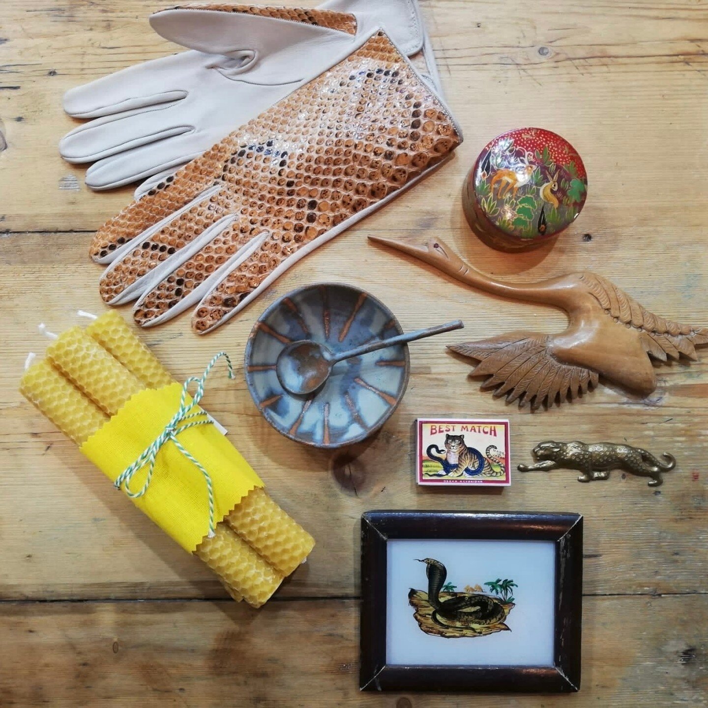 Fabulous flat lay fun!
Featuring a selection of vintage and handmade treats from our clever makers and collectors