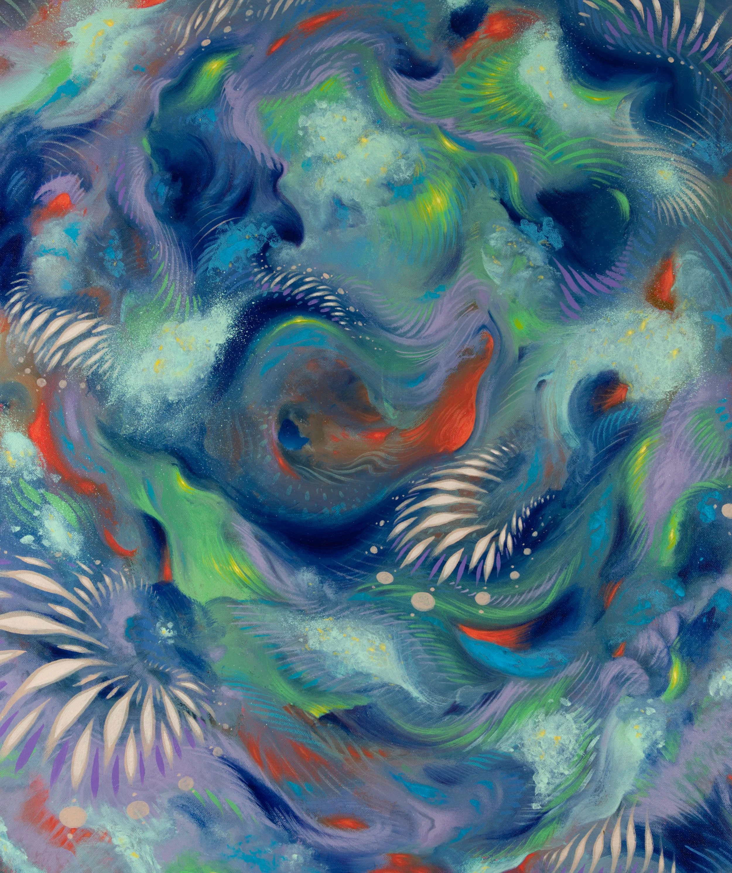 Wash Over Me, acrylic on canvas, 56 x 66 cm