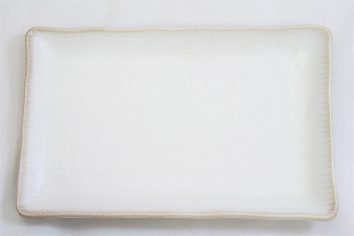 191-6027 Natural white yakimono plate