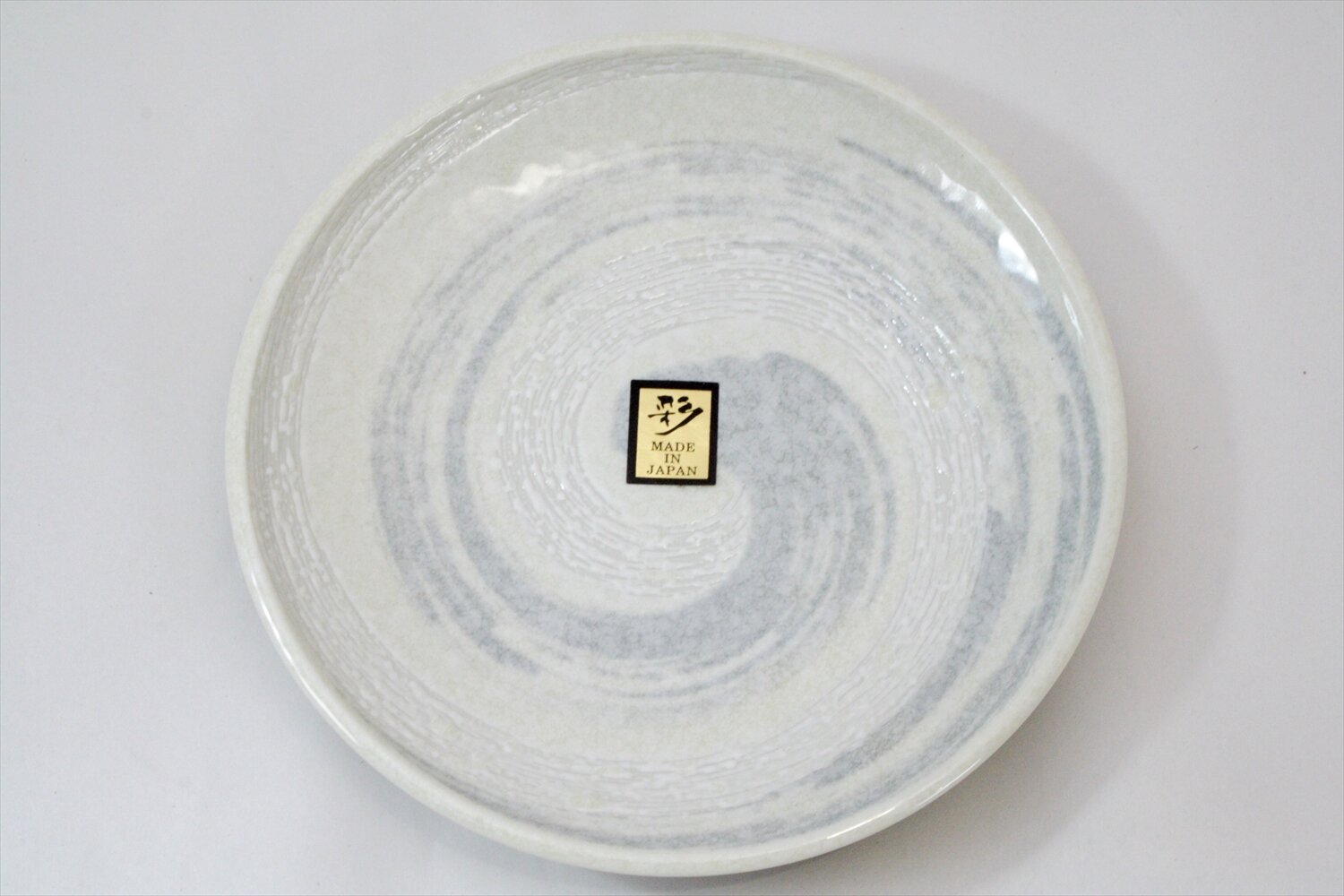 148-4593 White whirl side plate 19cm