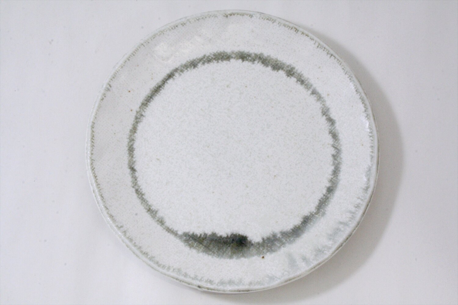 148-5251 Green circle on white side plate 16cm