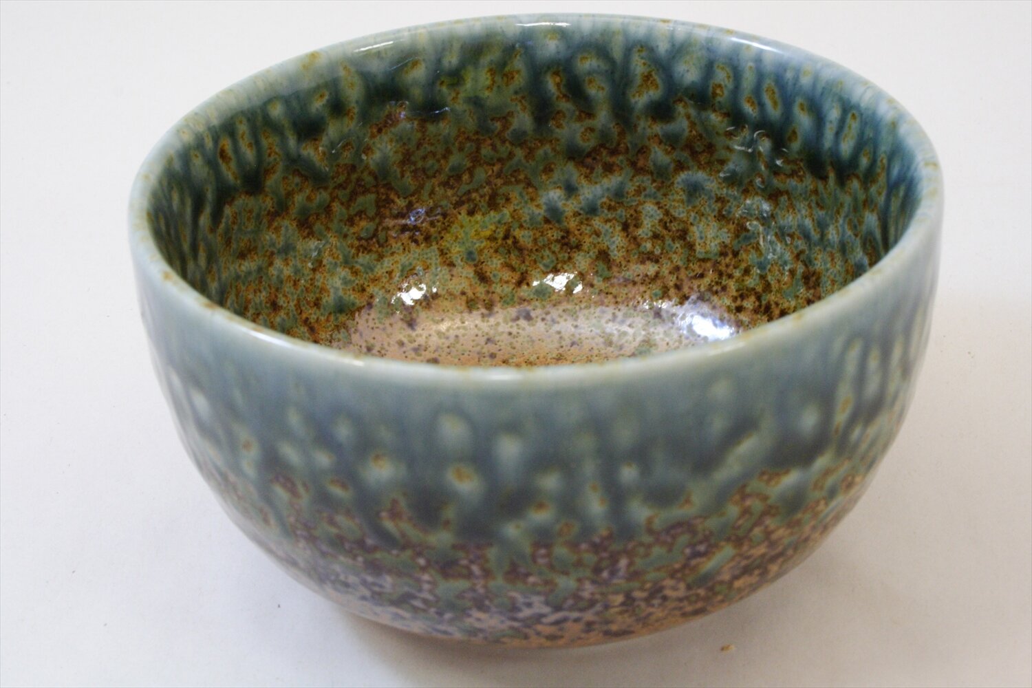 318-3749 Blue on brown multi bowl