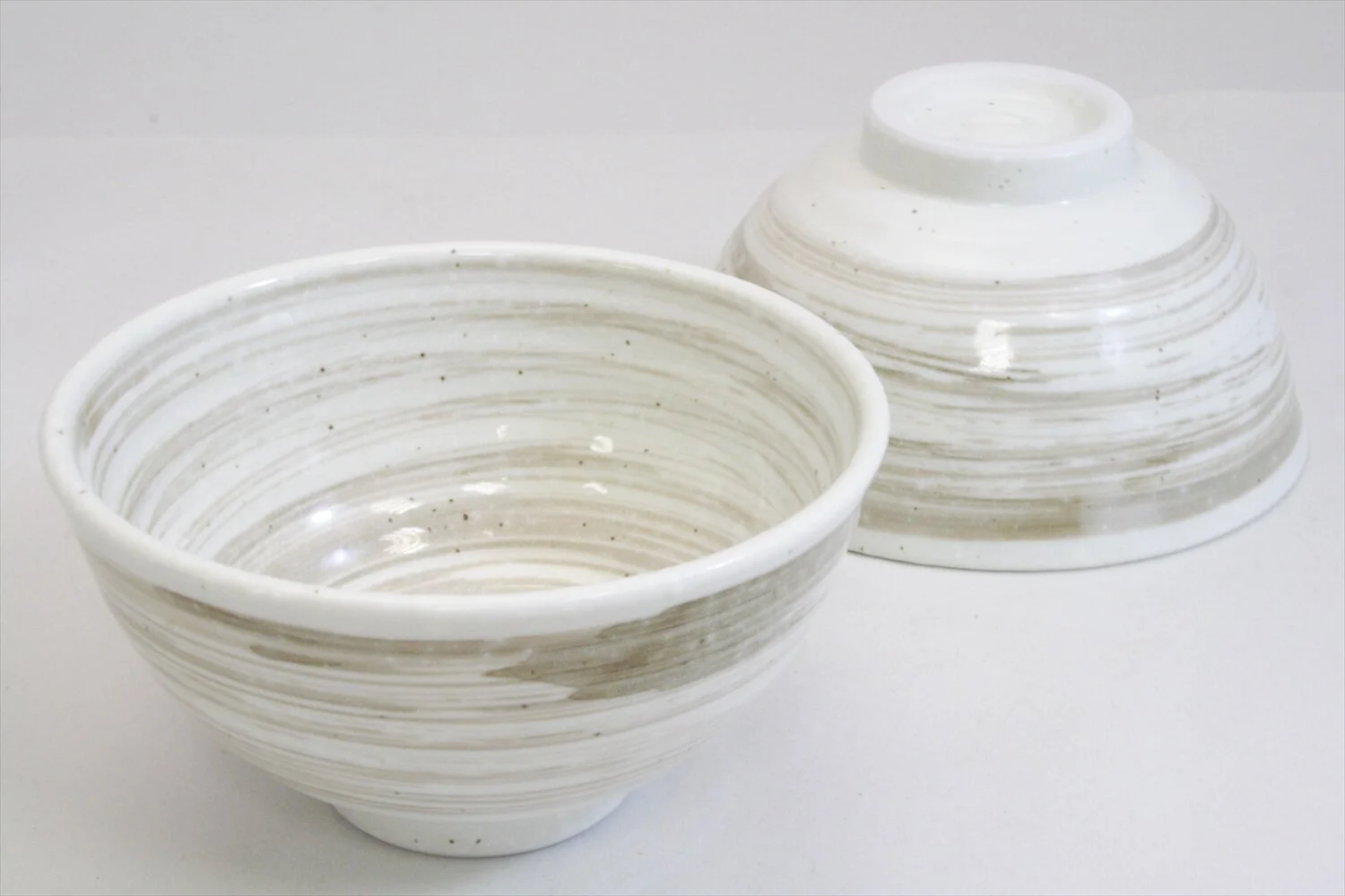 338-6115 Brown whirl on whtie rice bowl