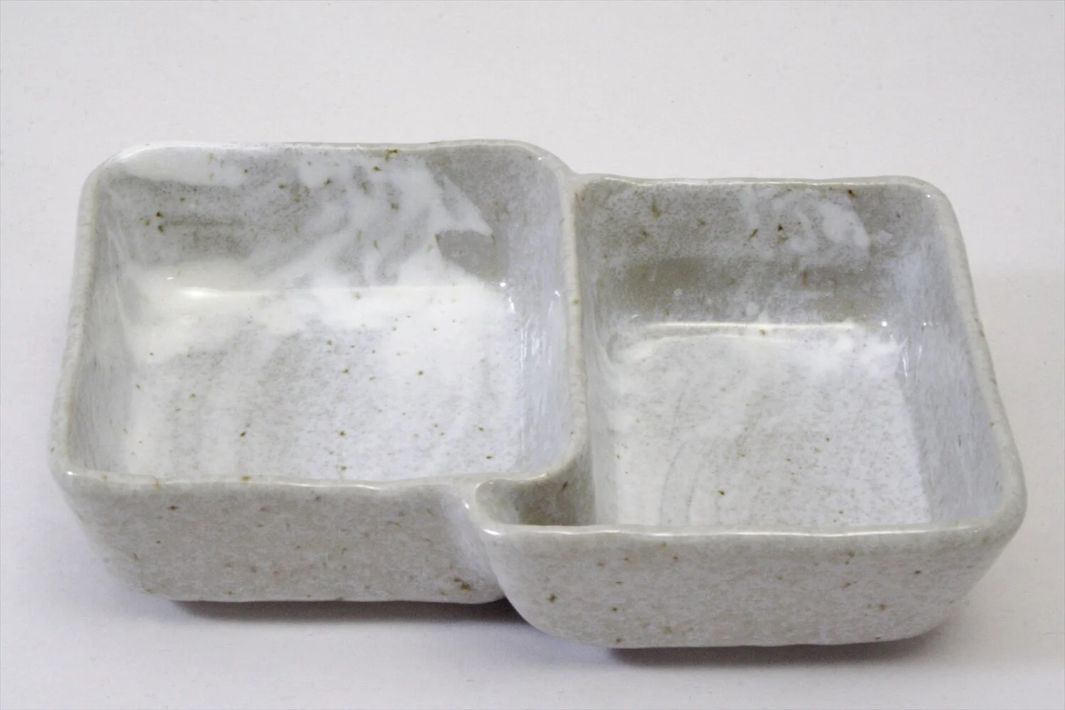 438-5775 Two sectioned grey sauce dish