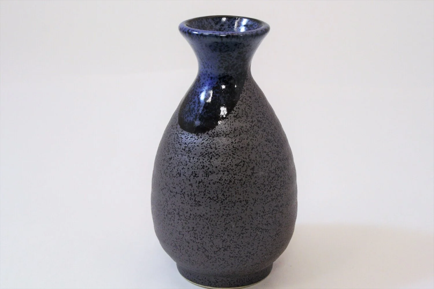 618-3771 Blue on black sake carafe, Small