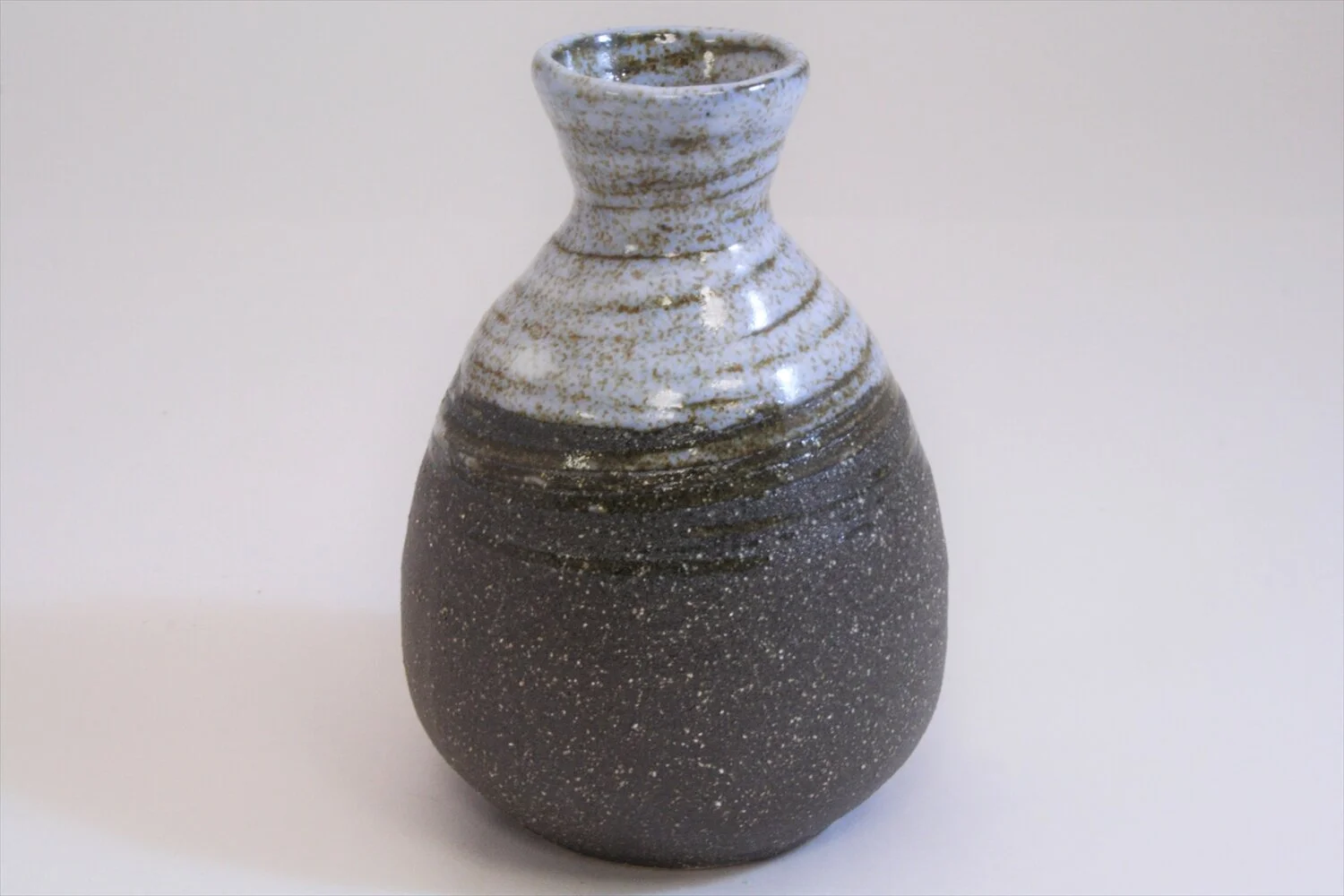 618-6105 Grey on black sake carafe