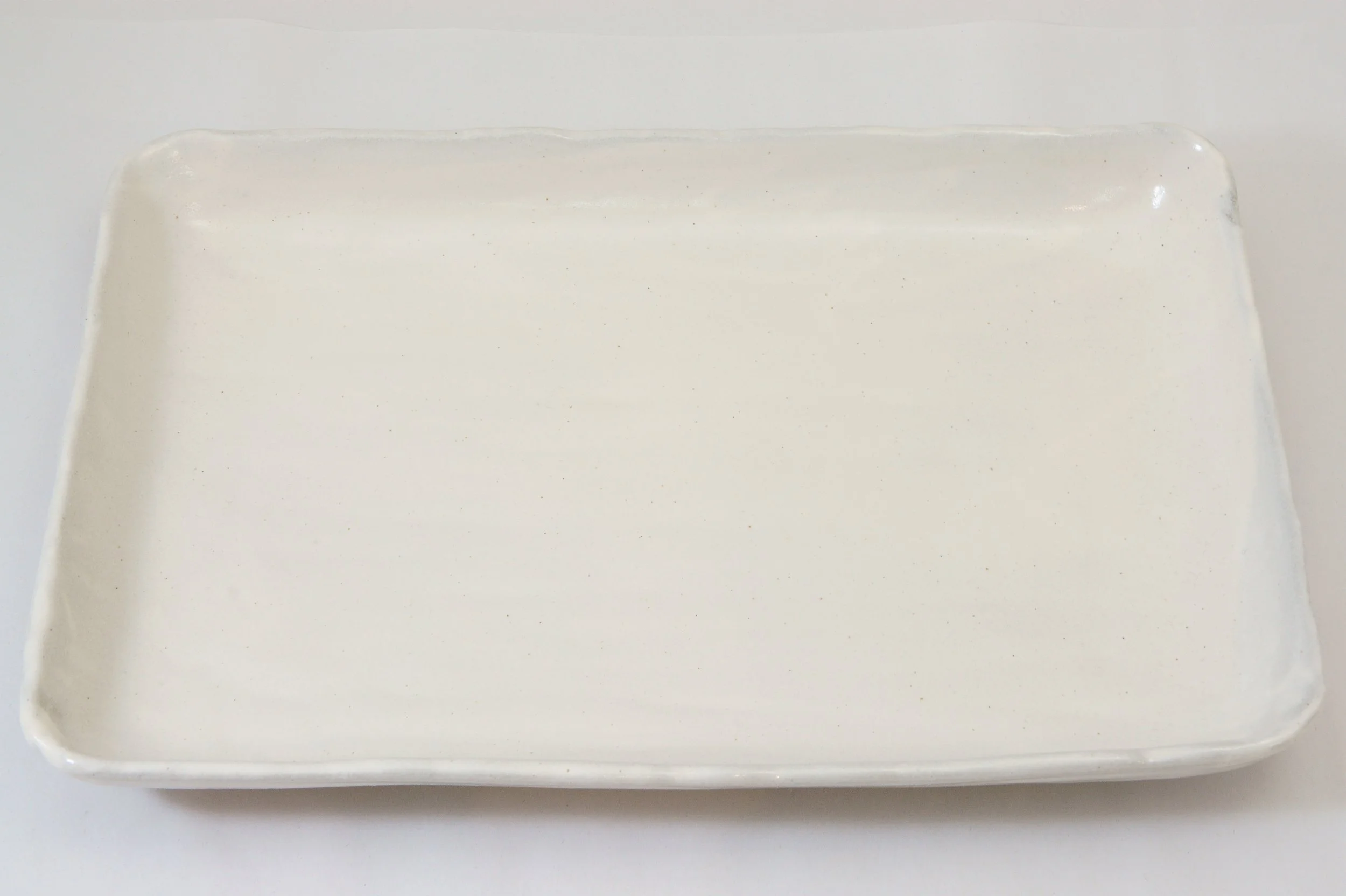 119-7131 Large rectangular white serving plate