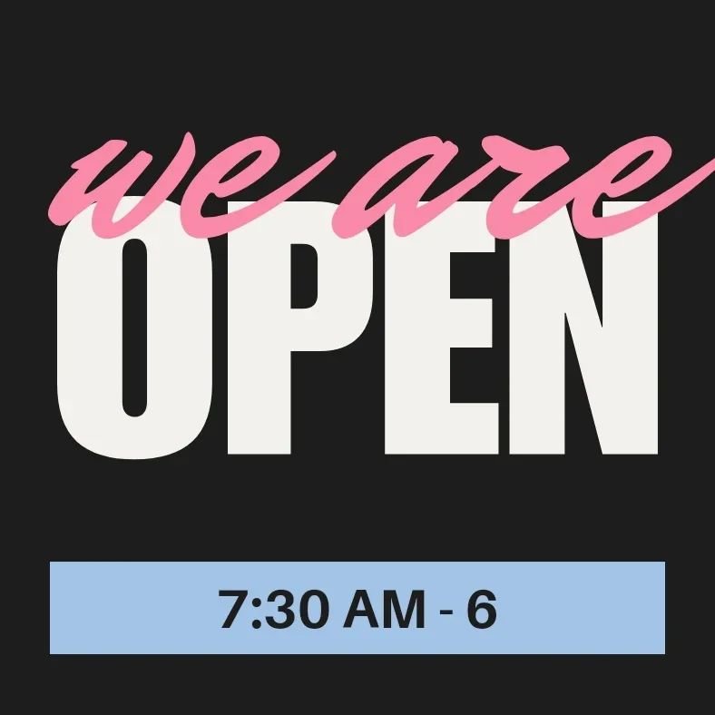 Back open thanks to my amazing husband that can fix just about anything.

Thanks for your patience yesterday!

See you soon.