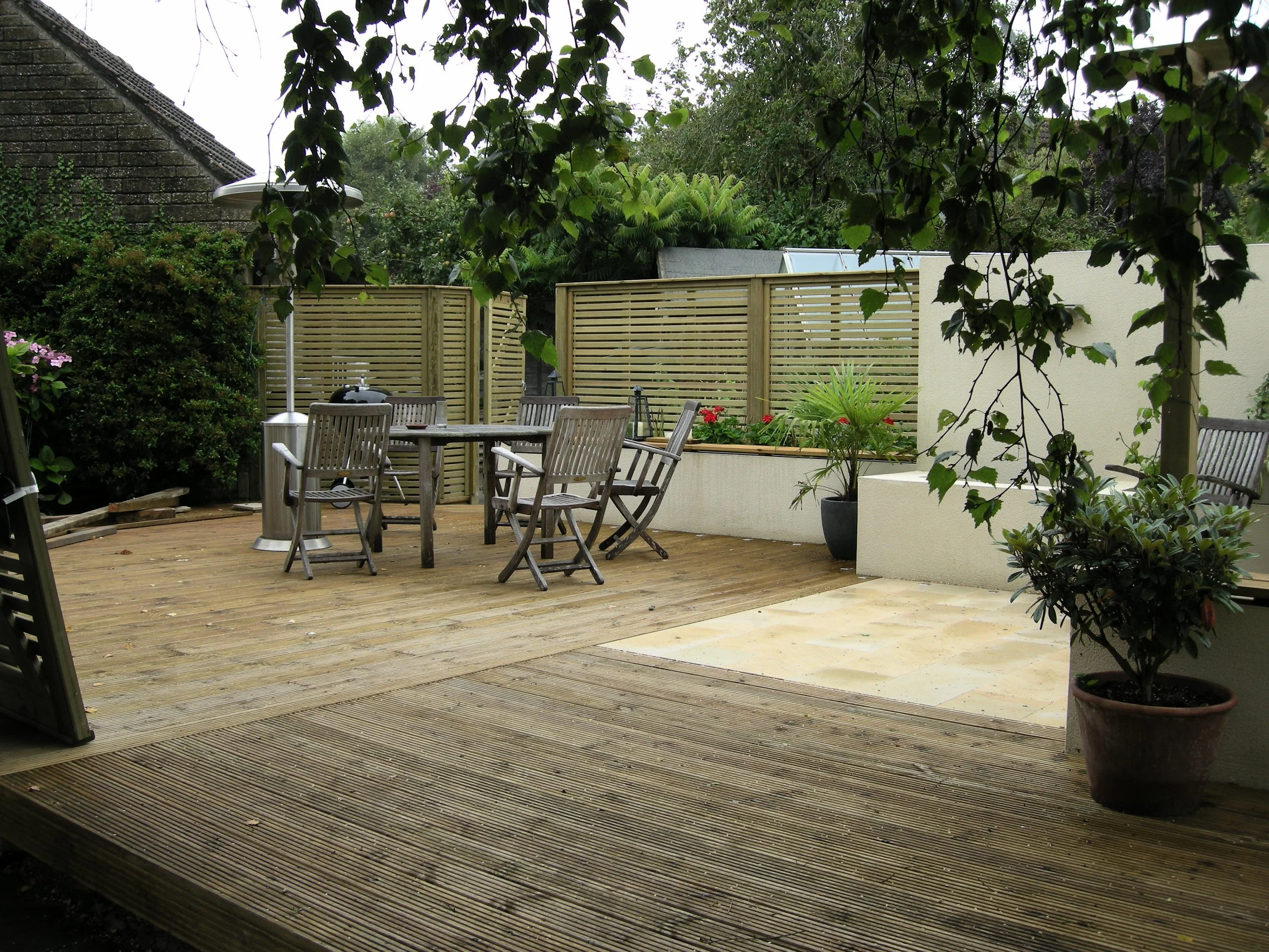 New decking and paving