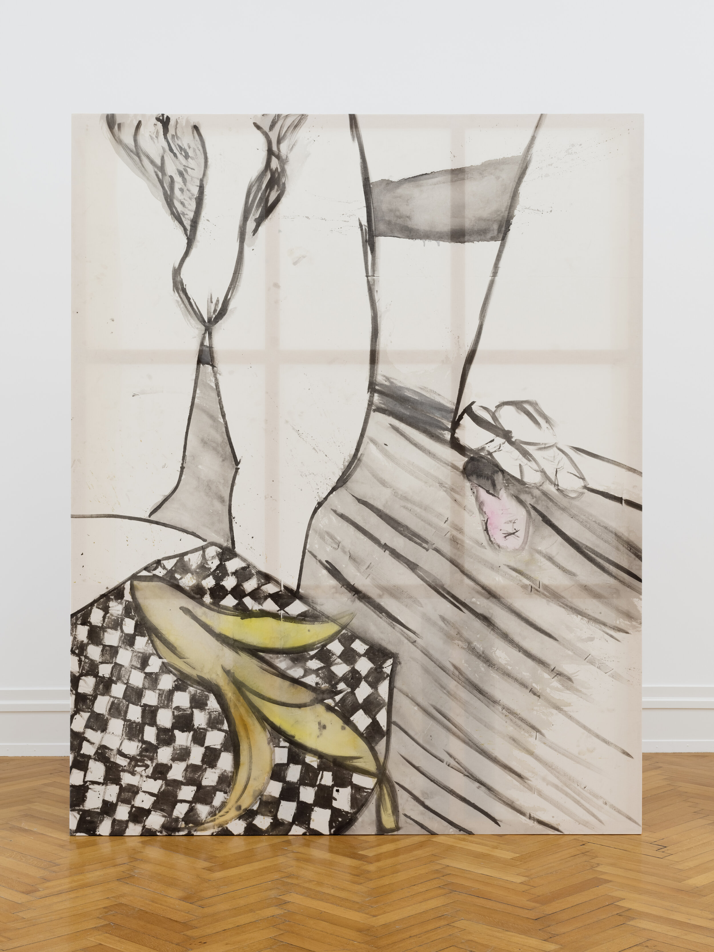 Still life #2 2015 Gouache on canvas 290 x 300 cm approx Courtesy of the artist, Arcadia Missa, London and Galerie Isabella Bortolozzi, Berlin Photo by Gunnar Meier