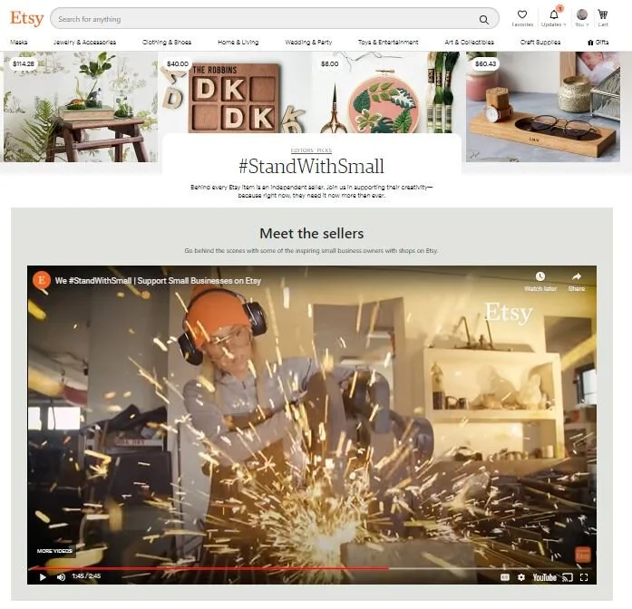 Etsy #StandWithSmall Campaign