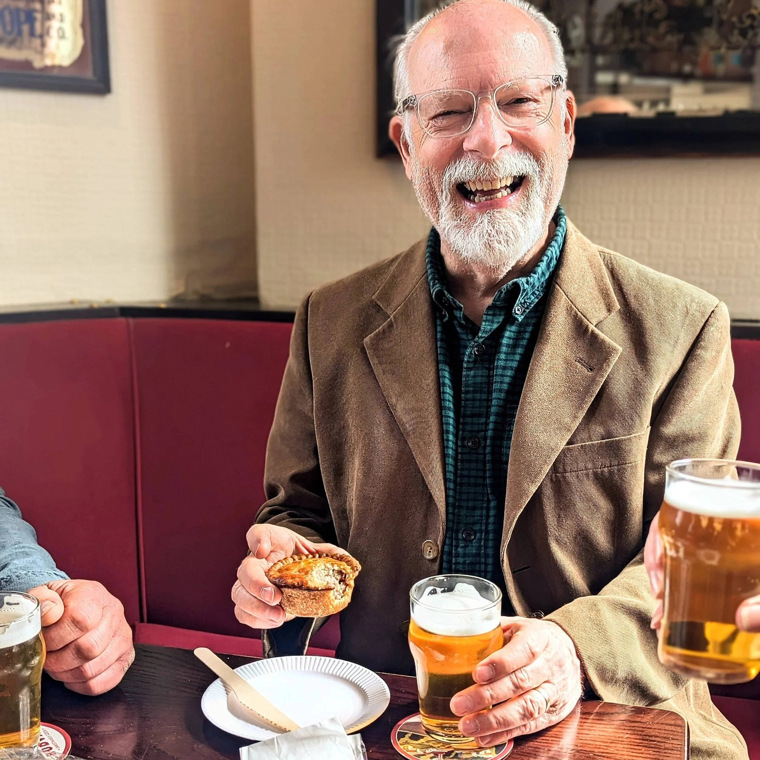 Guest enjoying a pint at the Fat Cat on the Kelham Island Ale Trail