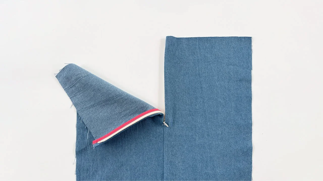 Bound Invisible Zipper in a French Seam