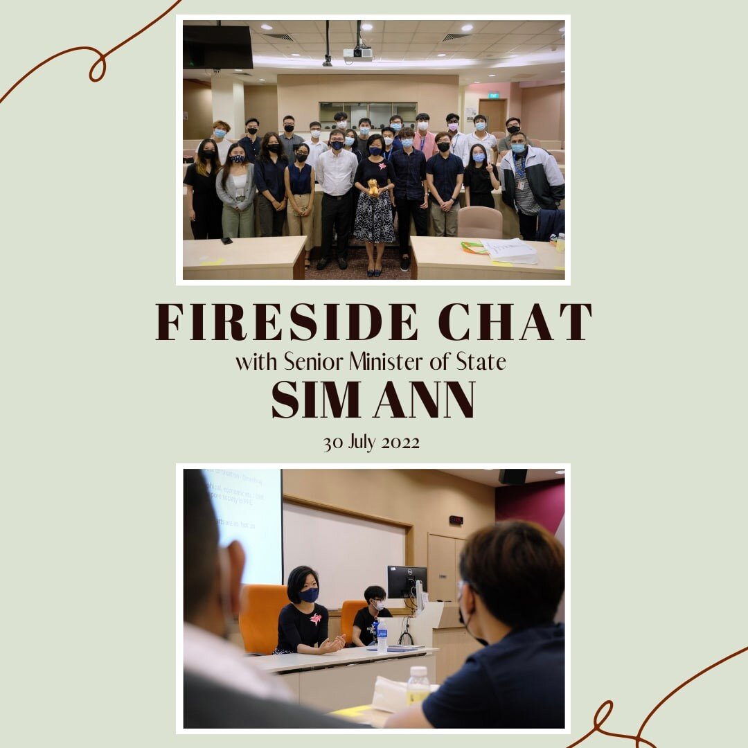 On 30th July 2022, the NUS Club had the privilege of speaking to SMS Sim Ann. Having been a PPE undergraduate herself, she shared about her own educational journey as well as her various career experiences. 🌟 
 
 Thank you SMS Sim Ann for engaging a