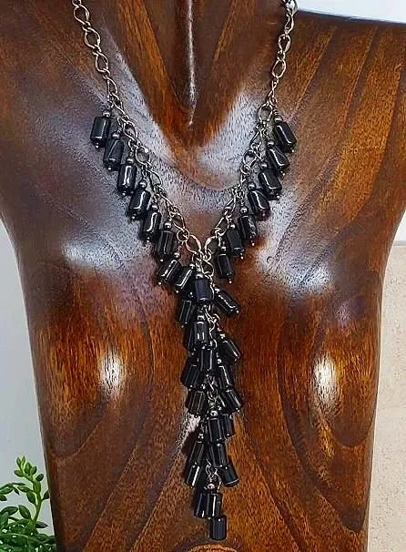 Black Waterfall Necklace