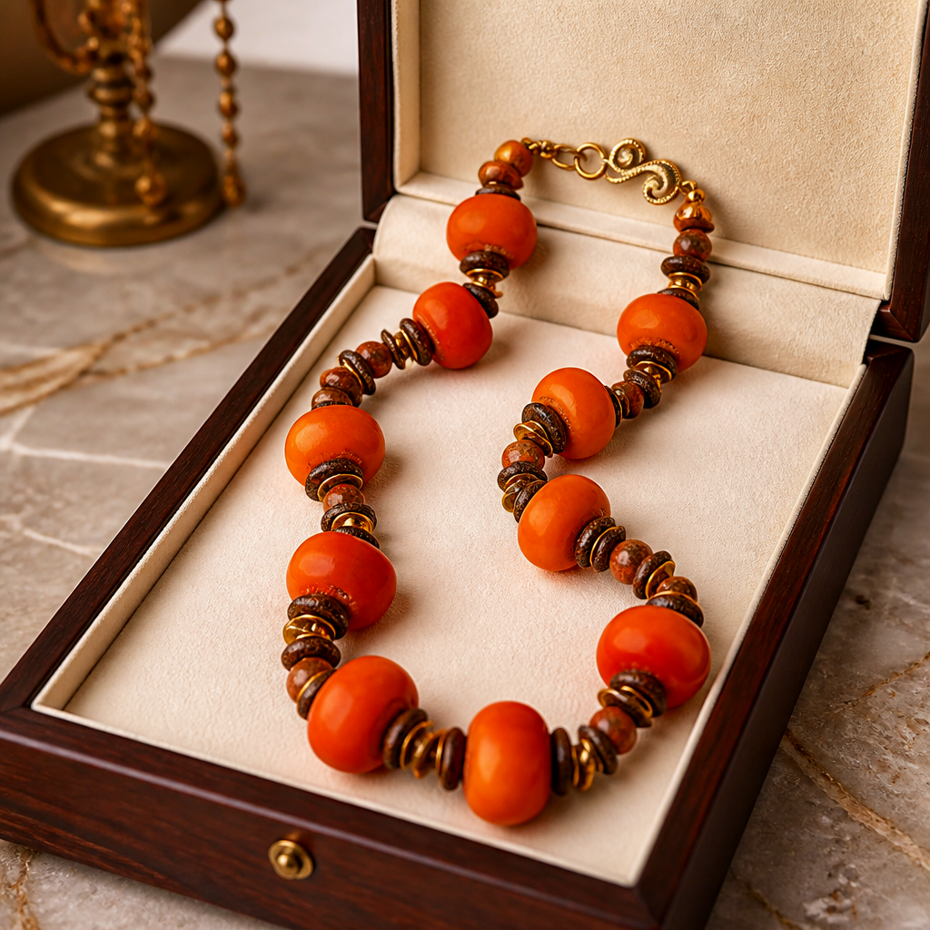 Kenya Coral Bone Necklace