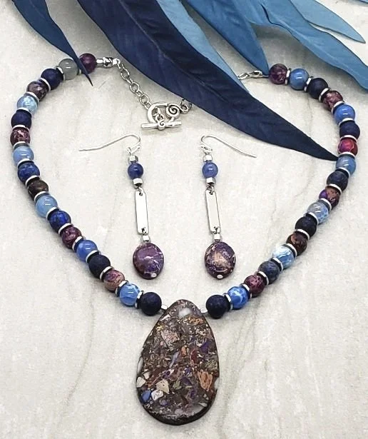 Purple/Blue Passion Necklace Set
