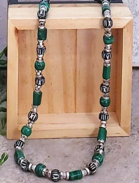 Malachite Silver Necklace