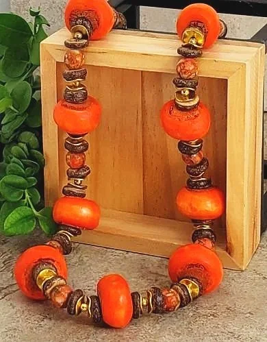 Kenya Coral Bone Necklace