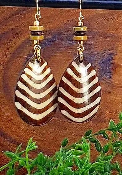 Bone Leaf Earrings