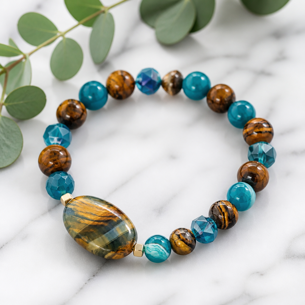 Tiger Eye/Agate Bracelet